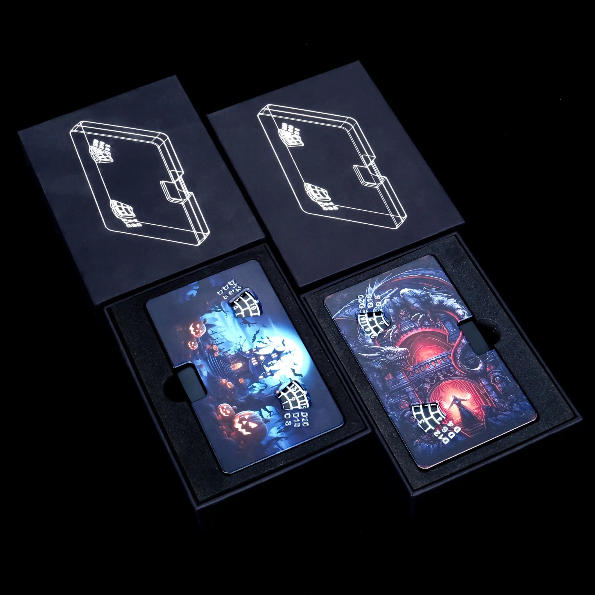 Unique Roulette Dice: 7 in 1 Metal Dice Box Button Spin Paper Card Dice - Bear Dice