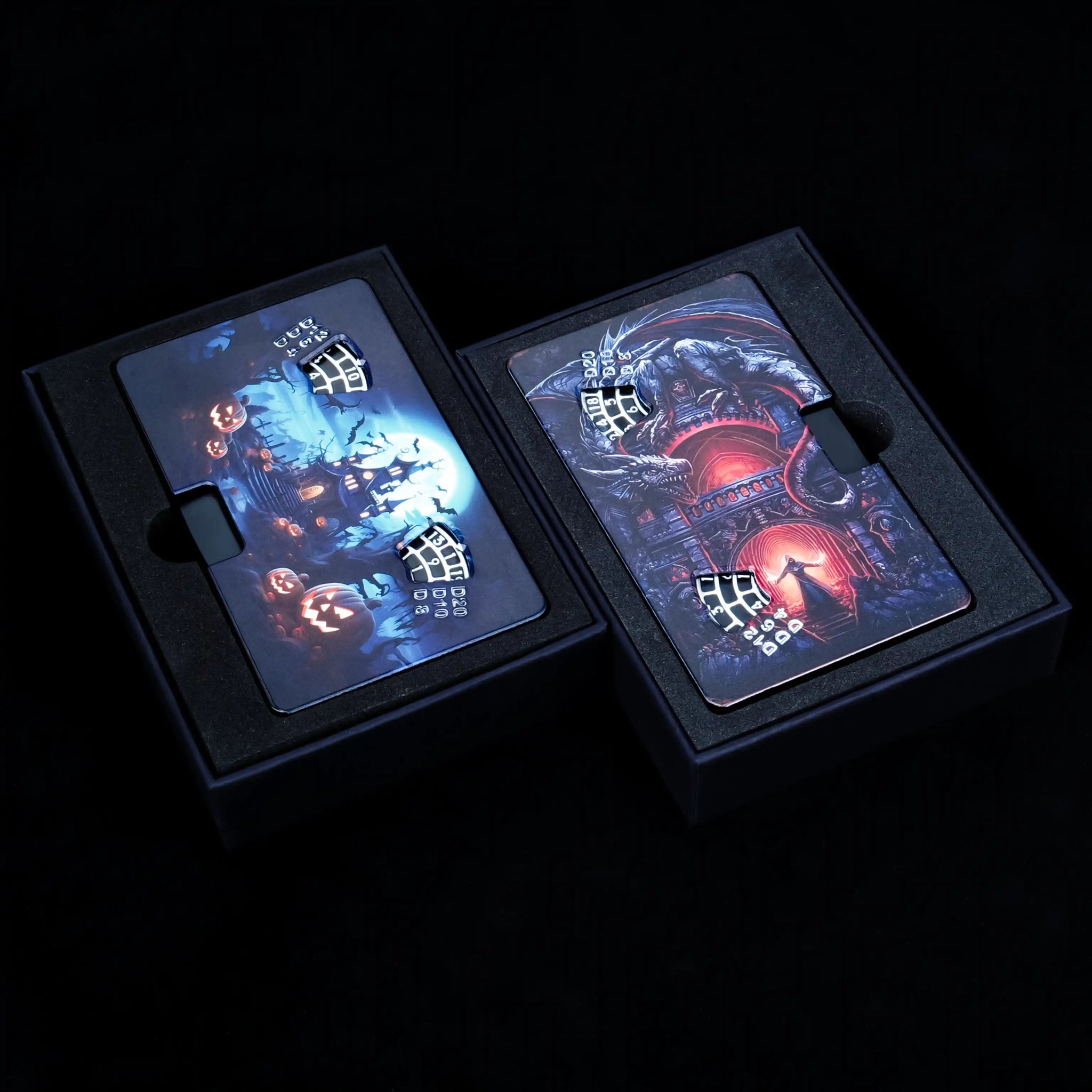 Unique Roulette Dice: 7 in 1 Metal Dice Box Button Spin Paper Card Dice - Bear Dice