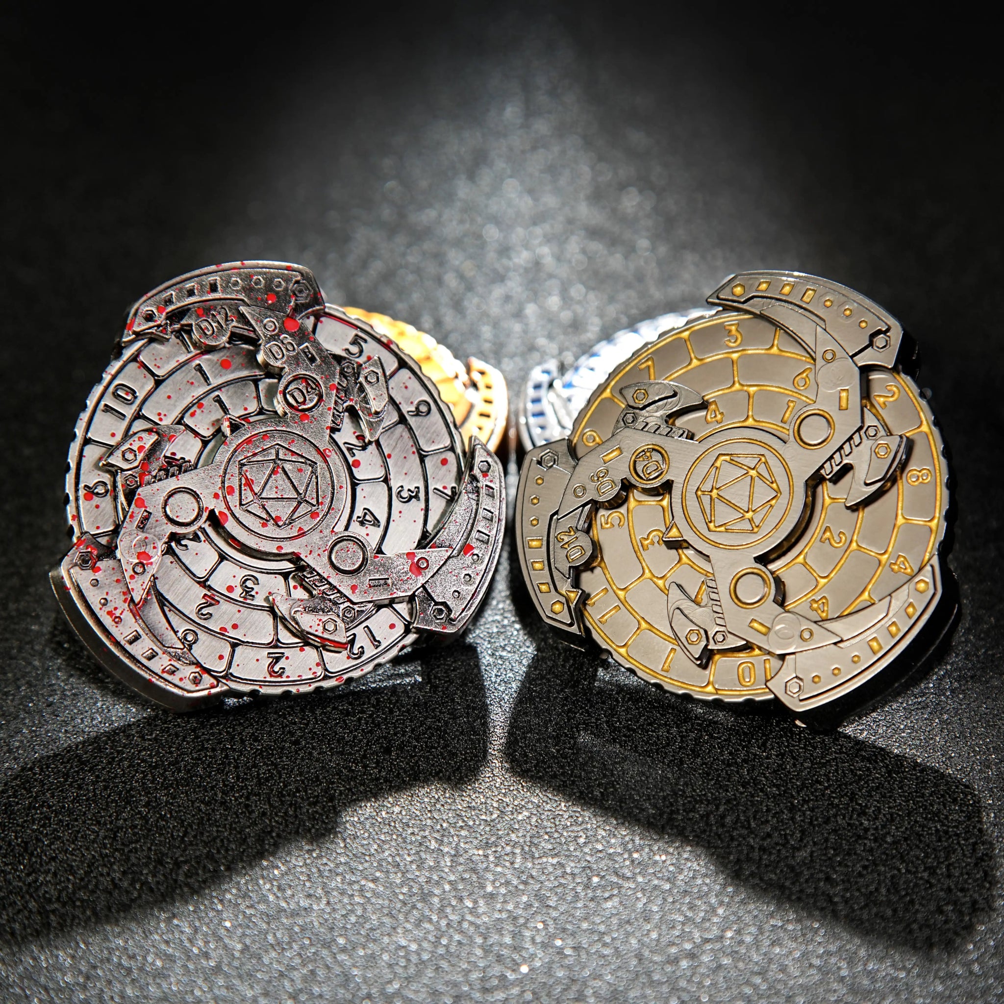 Unique Spinning Dice: 7 in 1 Spinning Gear Mechanical Knife Fidget Spinner Roulette Dice - Bear Dice