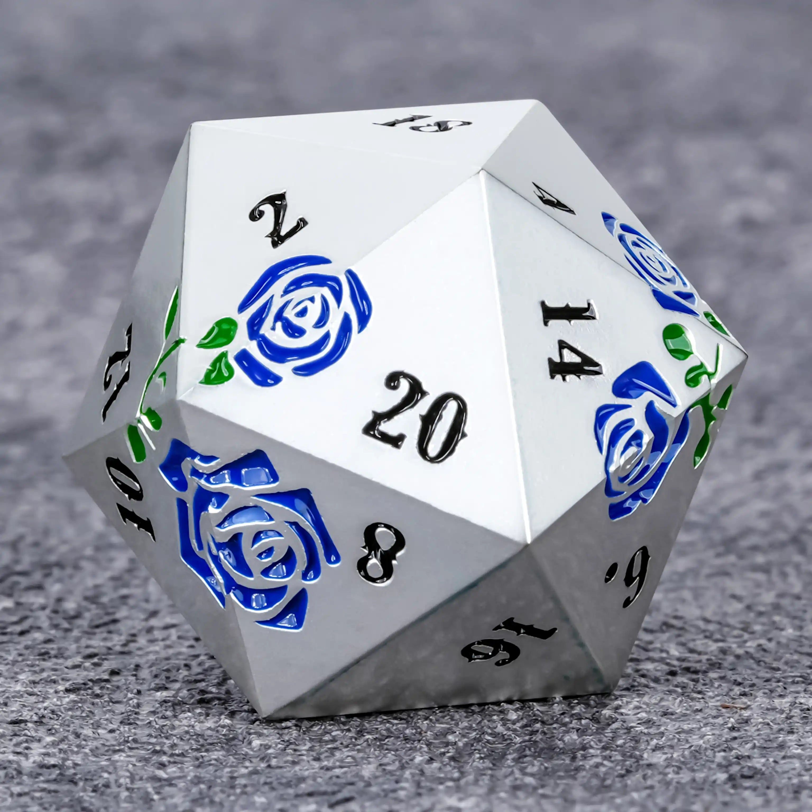 Valentine's Day DND Dice Gift - Rose Metal Dice Set - Bear Dice