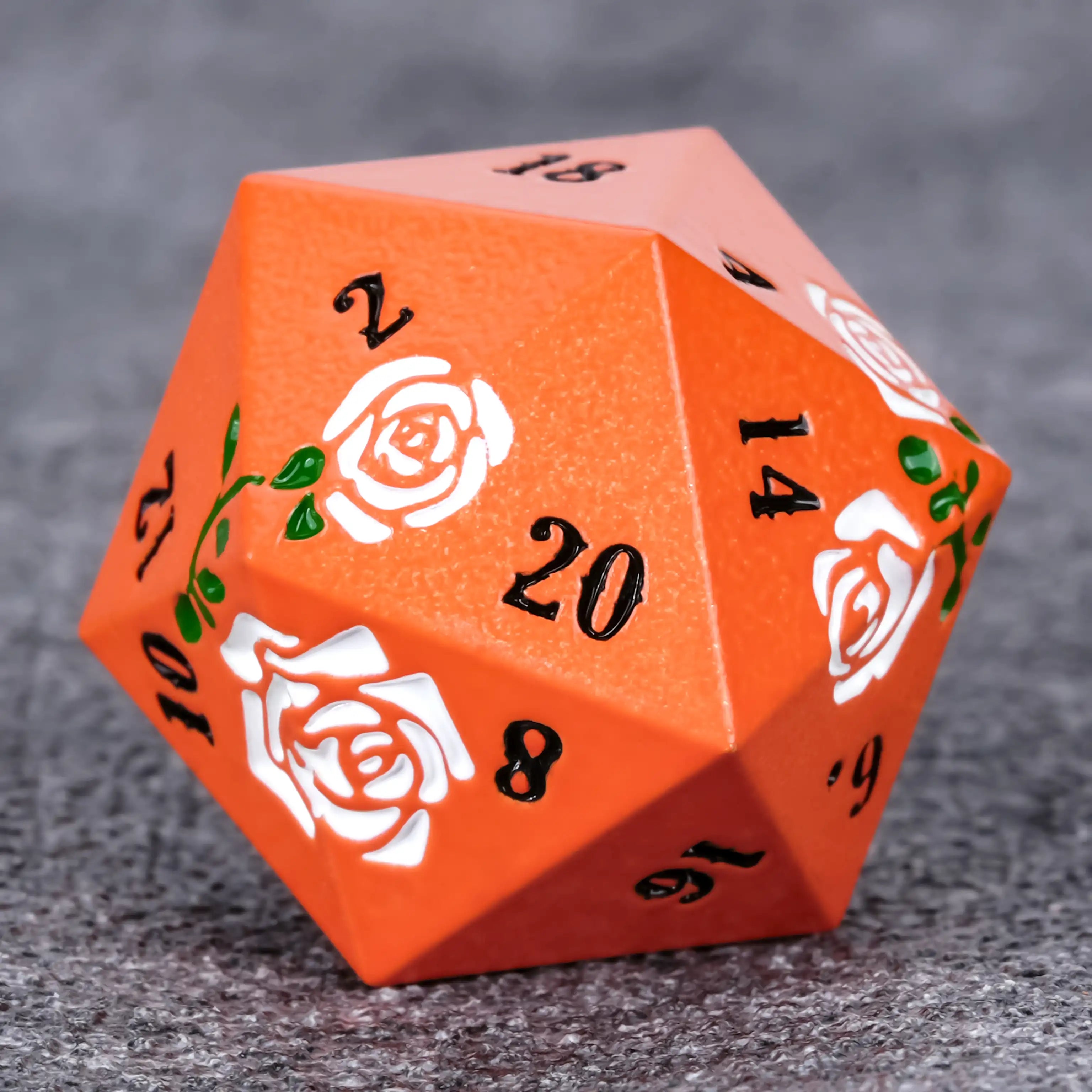 Valentine's Day DND Dice Gift - Rose Metal Dice Set - Bear Dice