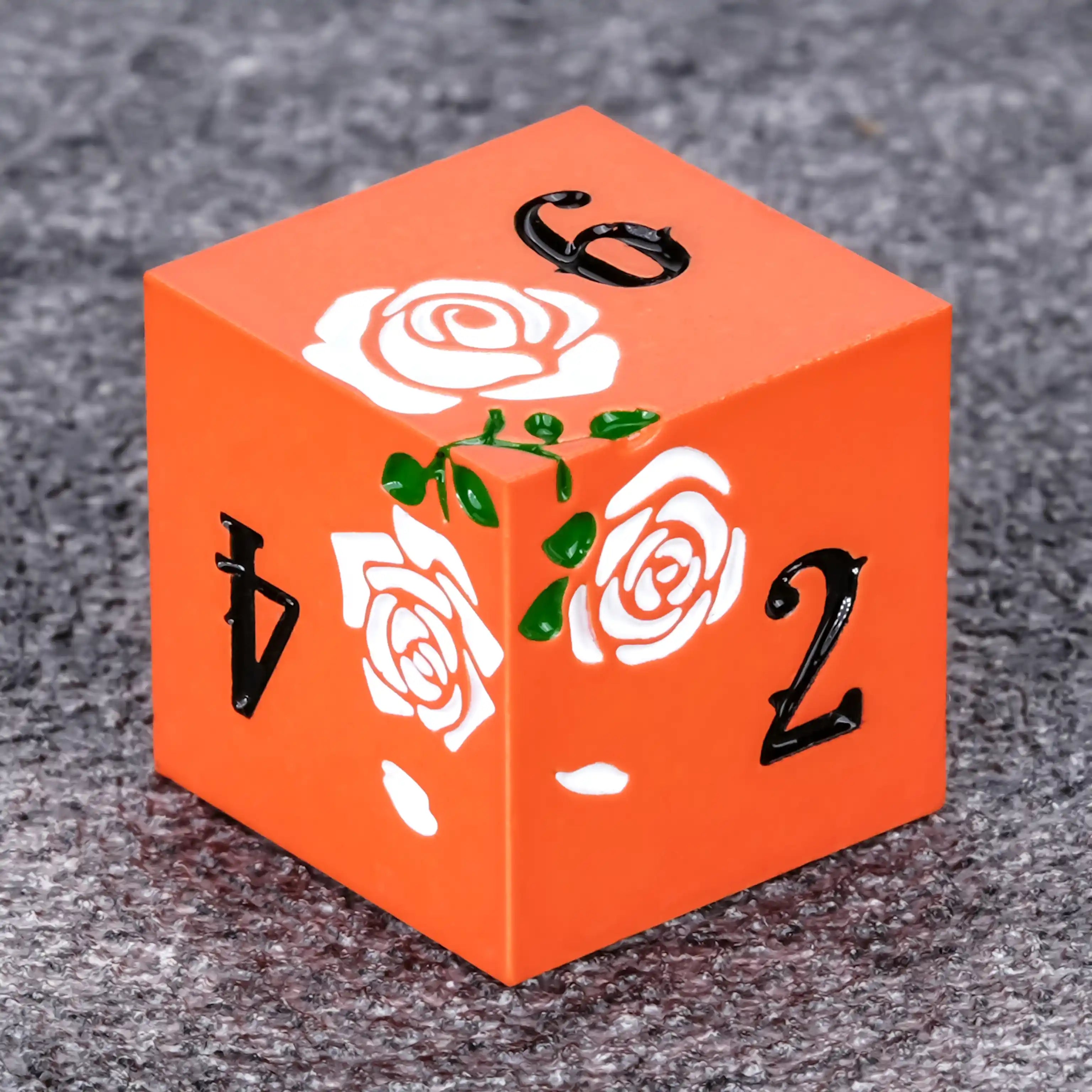 Valentine's Day DND Dice Gift - Rose Metal Dice Set - Bear Dice