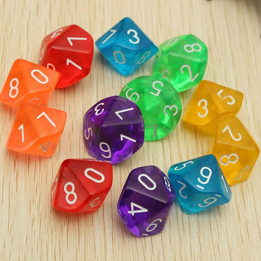 Colorful yellow transparent dice: the wonderful "magic key" in DND