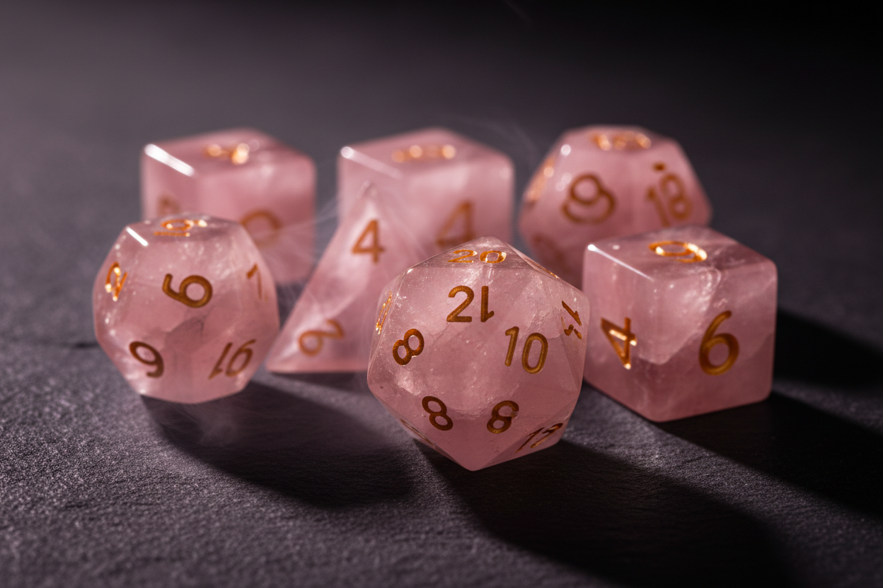 How Are Rose Quartz Natural Gemstone Dice Made?