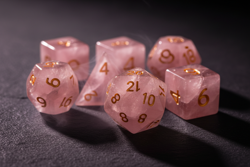 How Are Rose Quartz Natural Gemstone Dice Made?