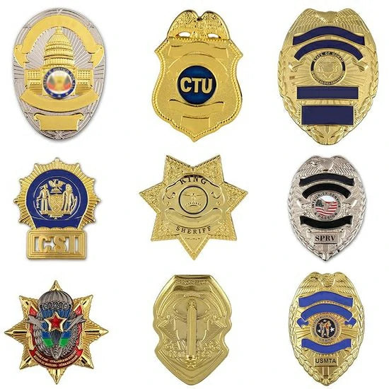 Custom personalized metal brooch badges、school badges, customizable shapes and patterns