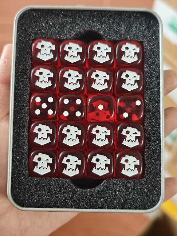 Warhammer 40K Tabletop Game Ork D6 Dice