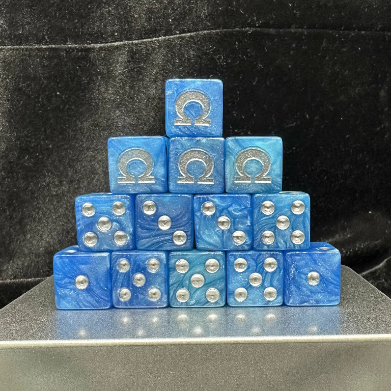 Warhammer 40K Ultramarines Blue Glitter D6 Dice