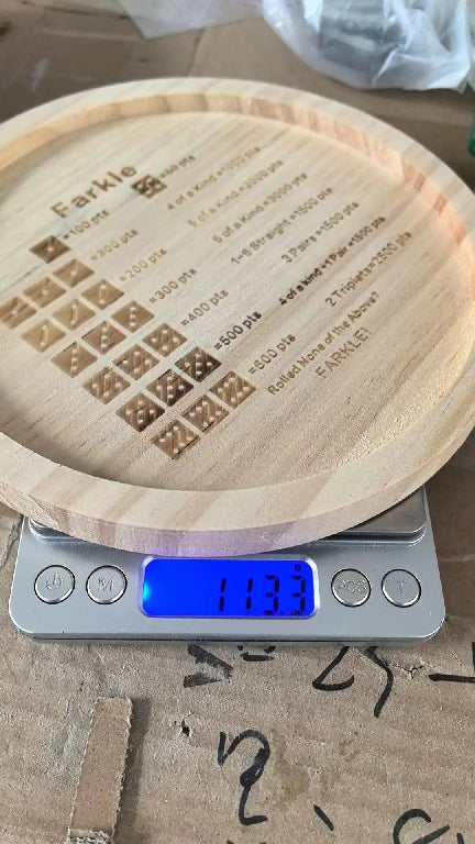 Wooden Dice Tray for Farkle Dice Game