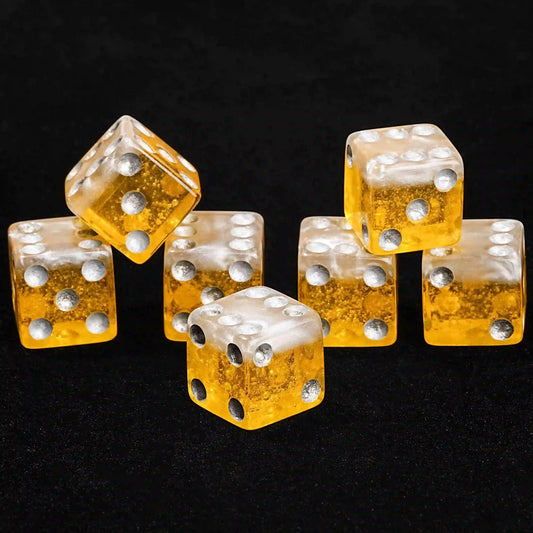 Creative Yellow Beer Small Square Resin Dice Set