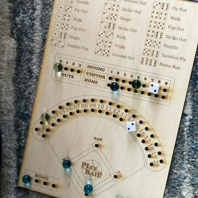 Baseball Dice Board Game Party Prop