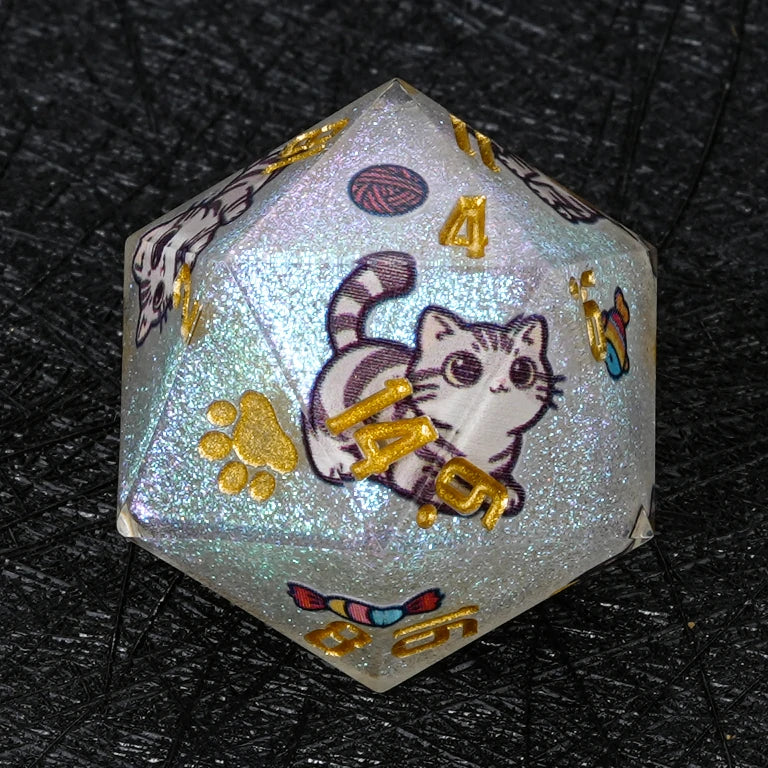 Kickstarter Dice — American Shorthair Cat Polyhedral DND Resin Dice Set