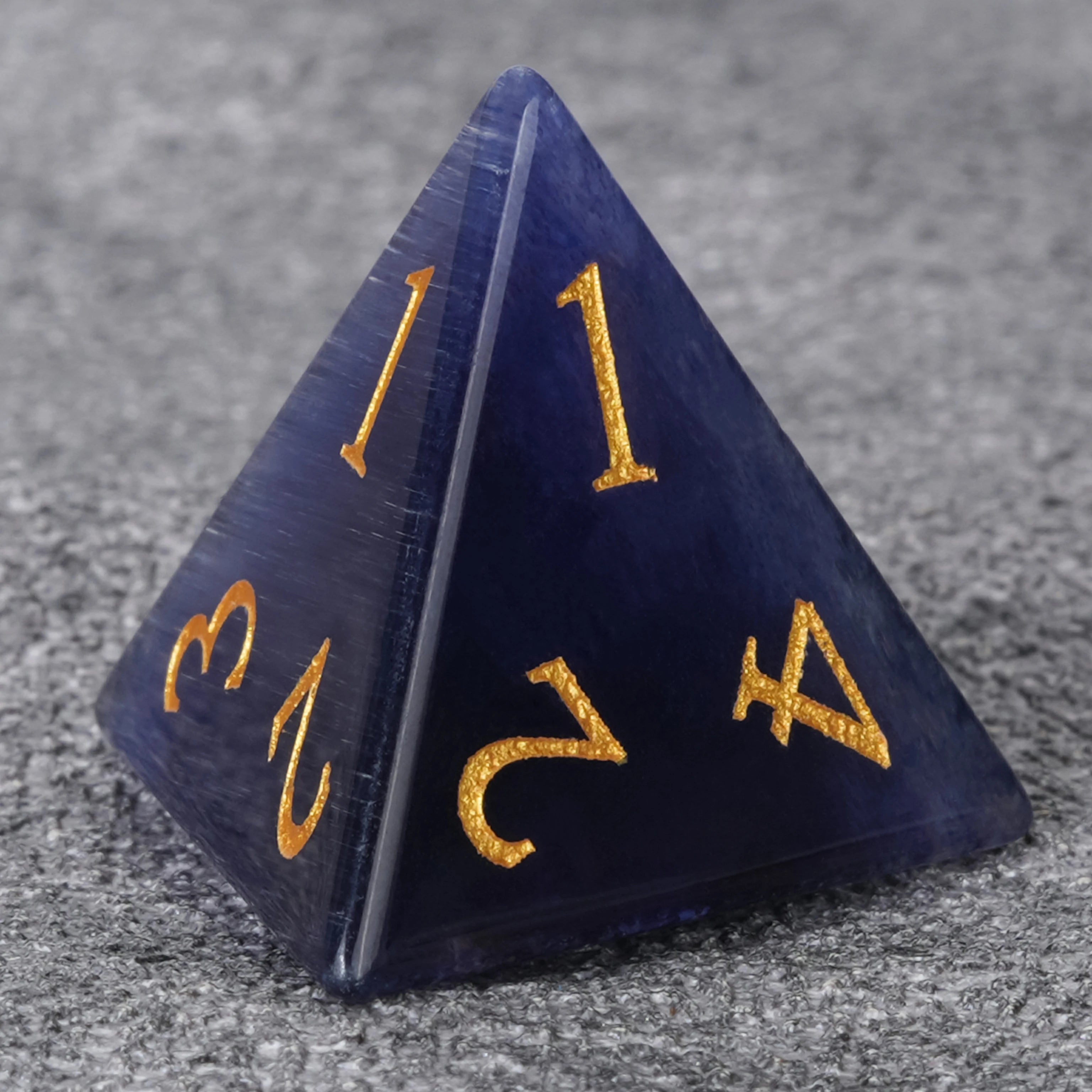 Deep Amethyst Gemstone Dice Set