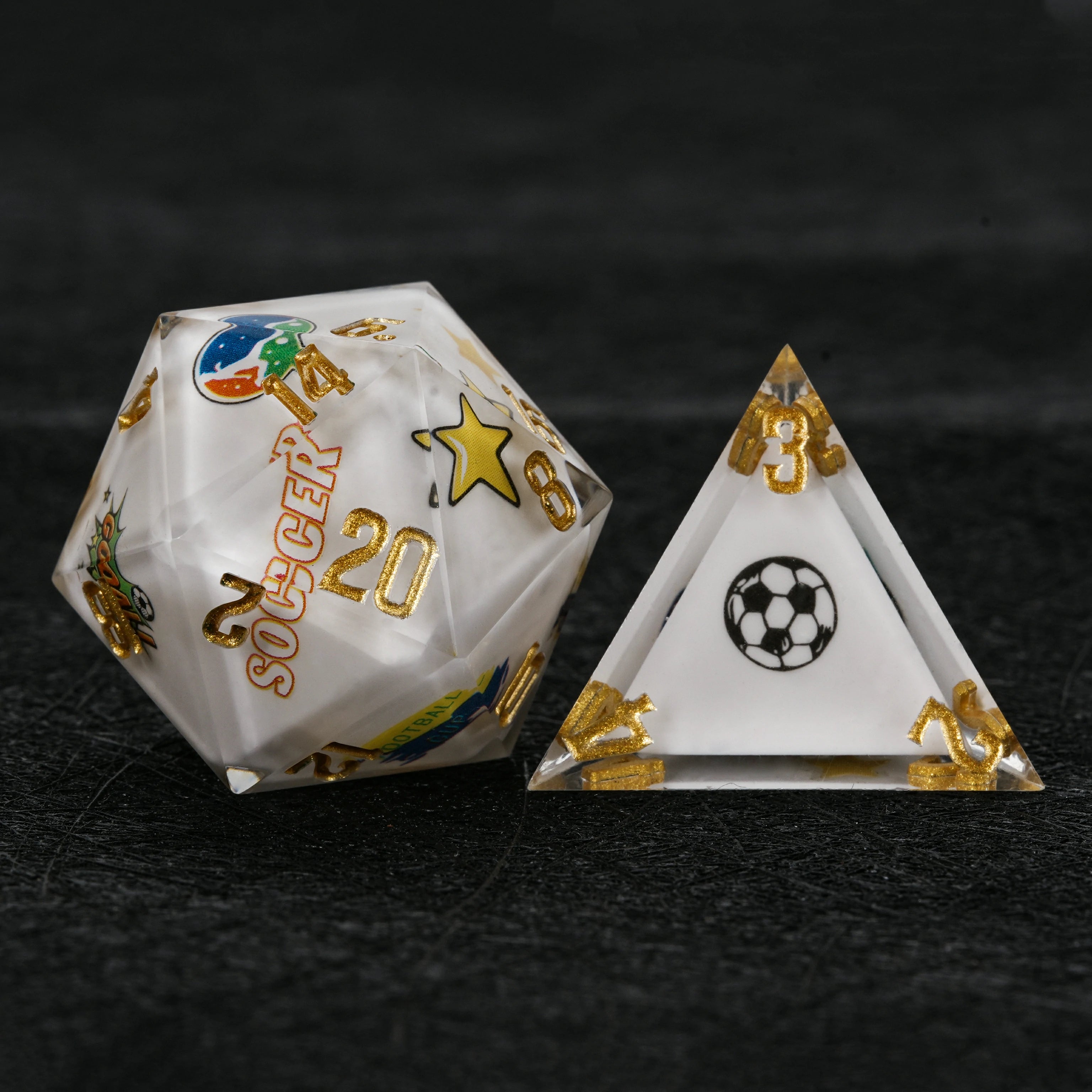 Brazil Soccer DND Dice Set – World Cup Kickstarter Resin Dice for RPG