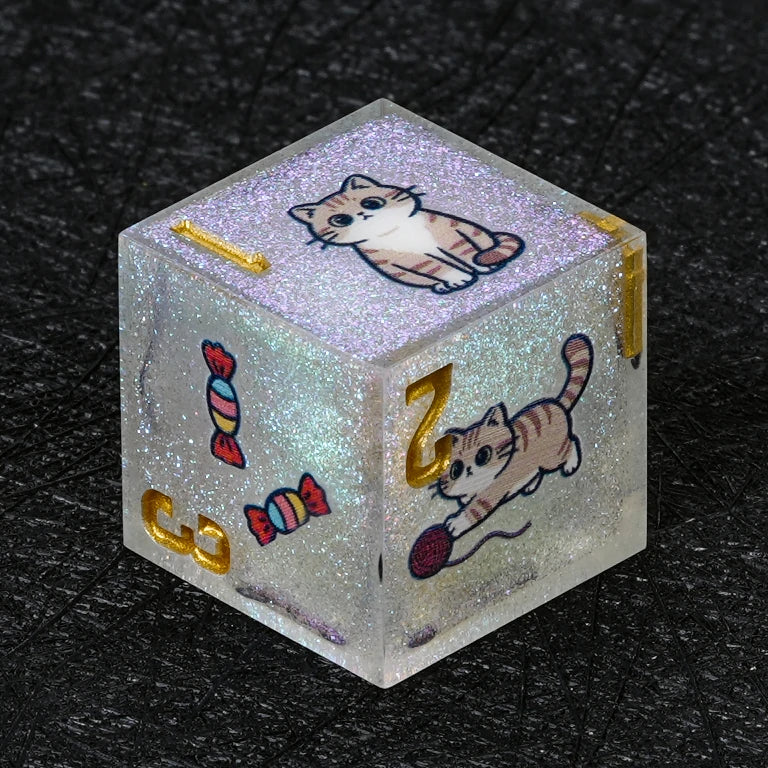 Kickstarter Dice — British Shorthair Polyhedral DND Resin Dice Set