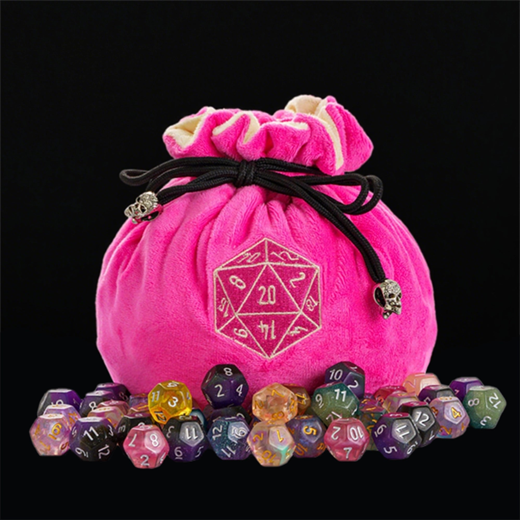 DND & COC Dice Storage Bag | Velvet Dice Bag with Drawstring