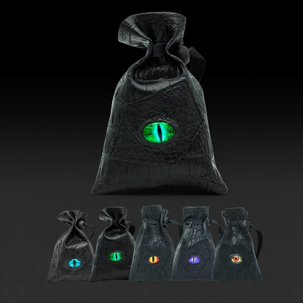 DND Dice Bag - 3D Longan Dice Bag | Crocodile Pattern Dice Bag - Suitable for Role Playing Games