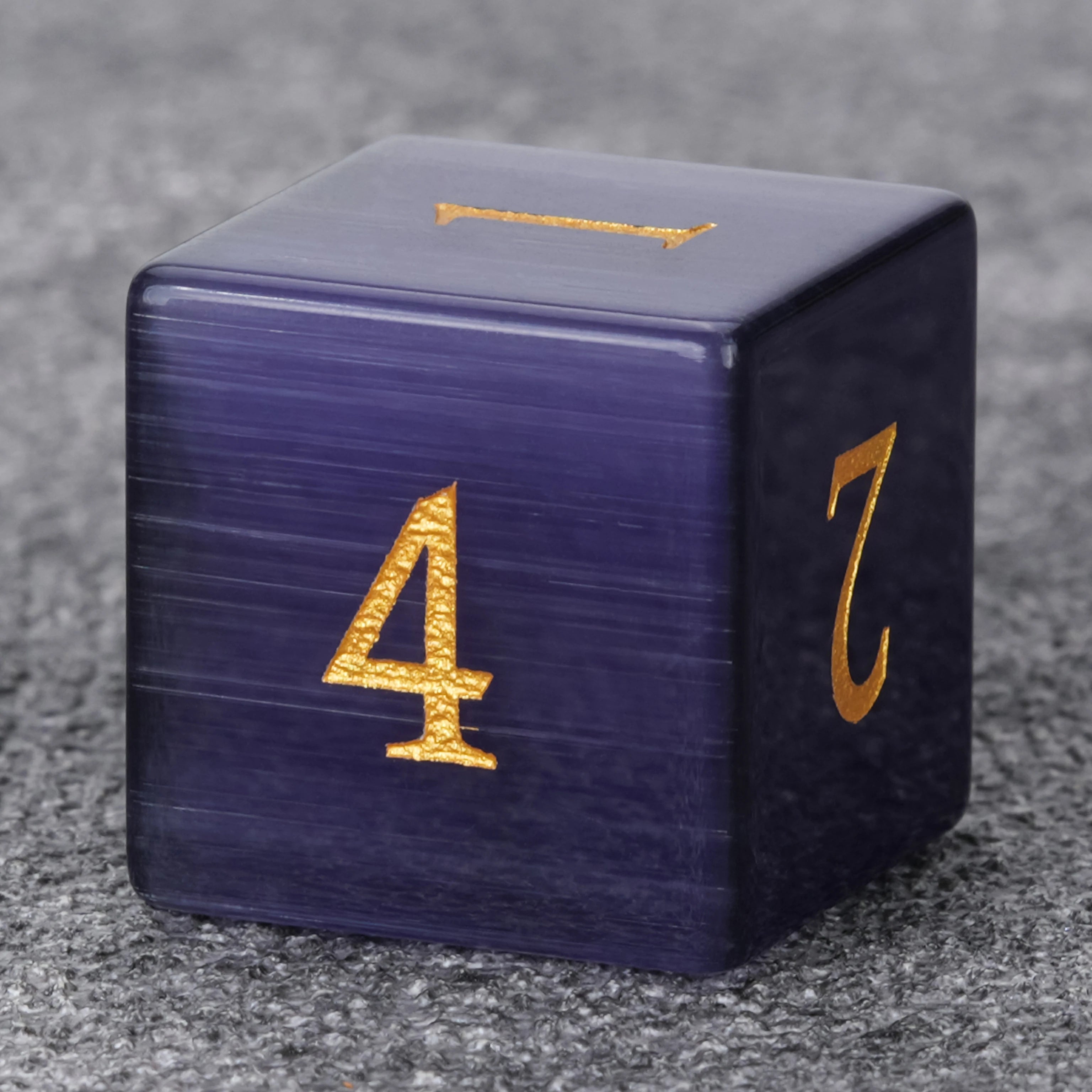 Deep Amethyst Gemstone Dice Set