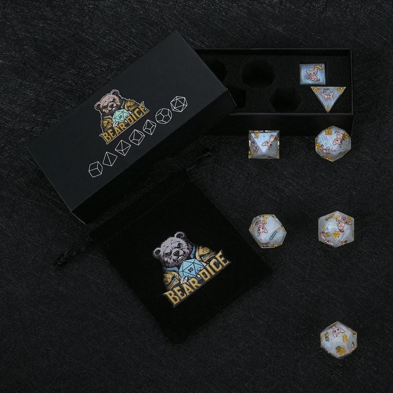 Kickstarter Dice — Devon Rex Polyhedral DND Resin Dice Set