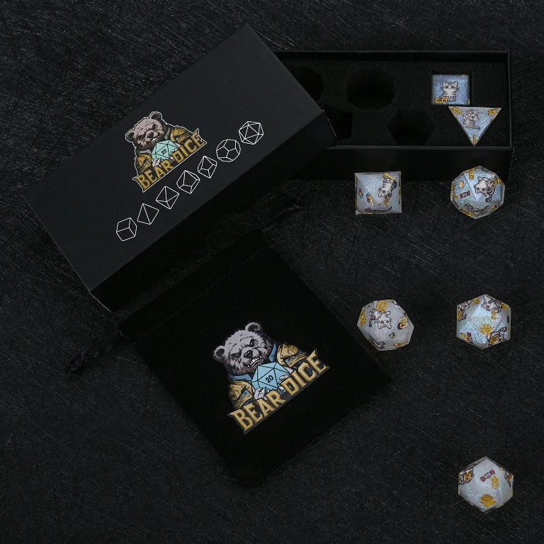 Kickstarter Dice — American Shorthair Cat Polyhedral DND Resin Dice Set