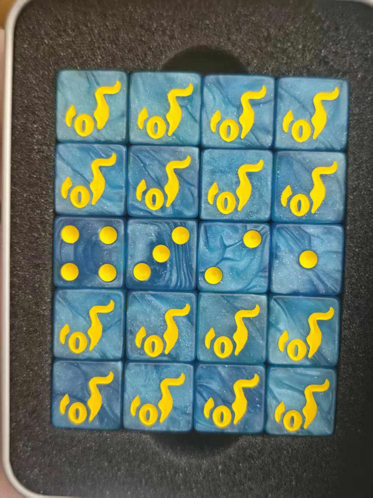 Warhammer 40K Tzeentch Blue Starry Swirl Acrylic D6 Dice