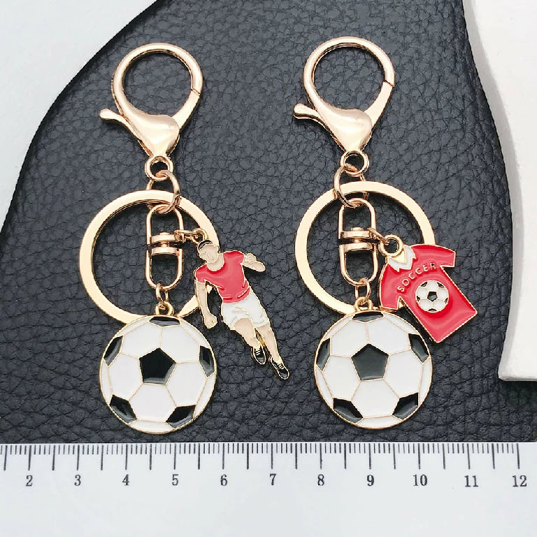 Miniature Soccer Ball Keychain Sports Enthusiast's Backpack Charm