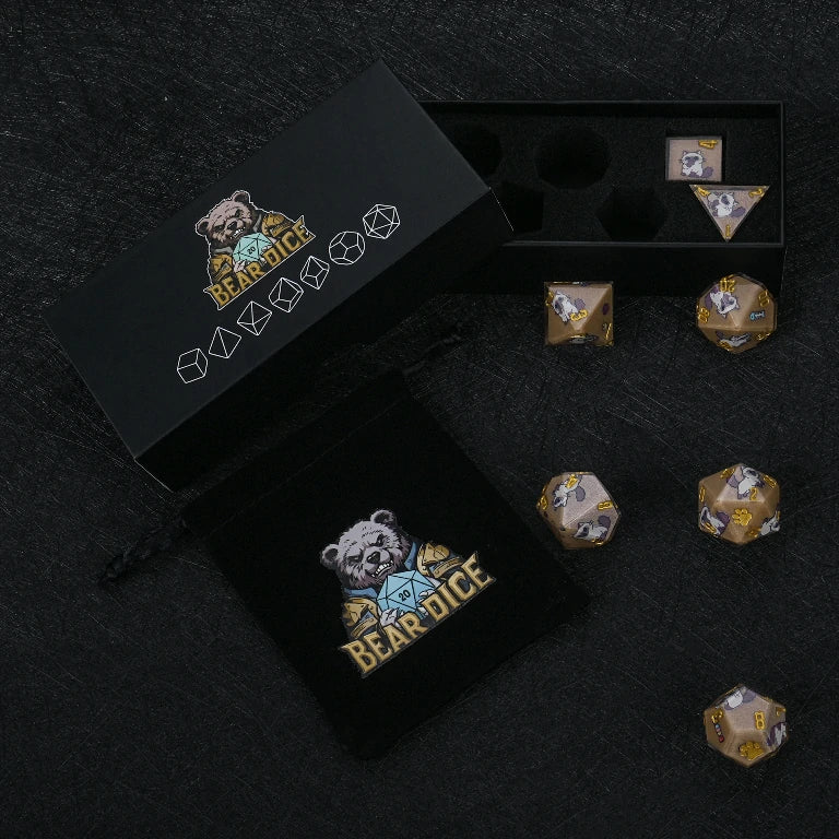 Kickstarter Dice — Ragdoll Cat Polyhedral DND Resin Dice Set