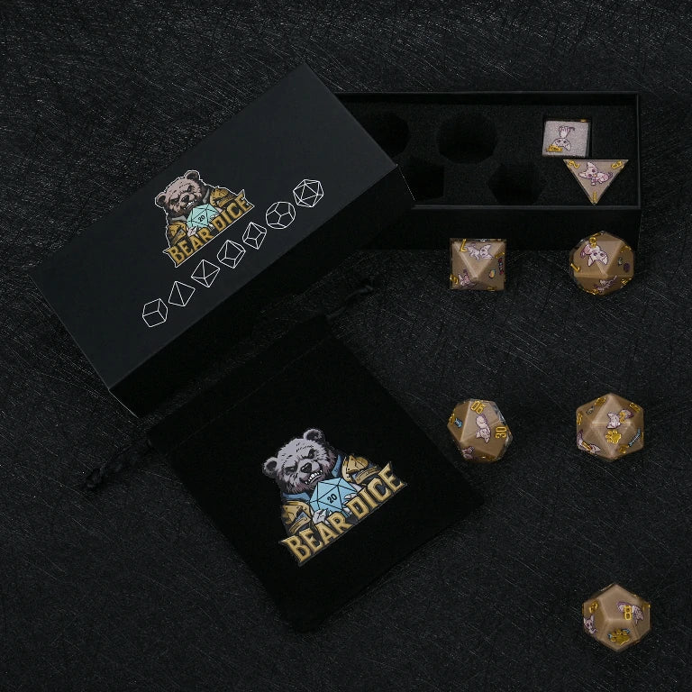 Kickstarter Dice — Devon Rex Polyhedral DND Resin Dice Set