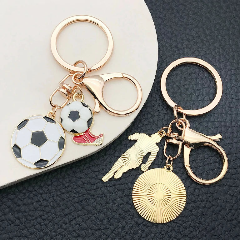 Miniature Soccer Ball Keychain Sports Enthusiast's Backpack Charm