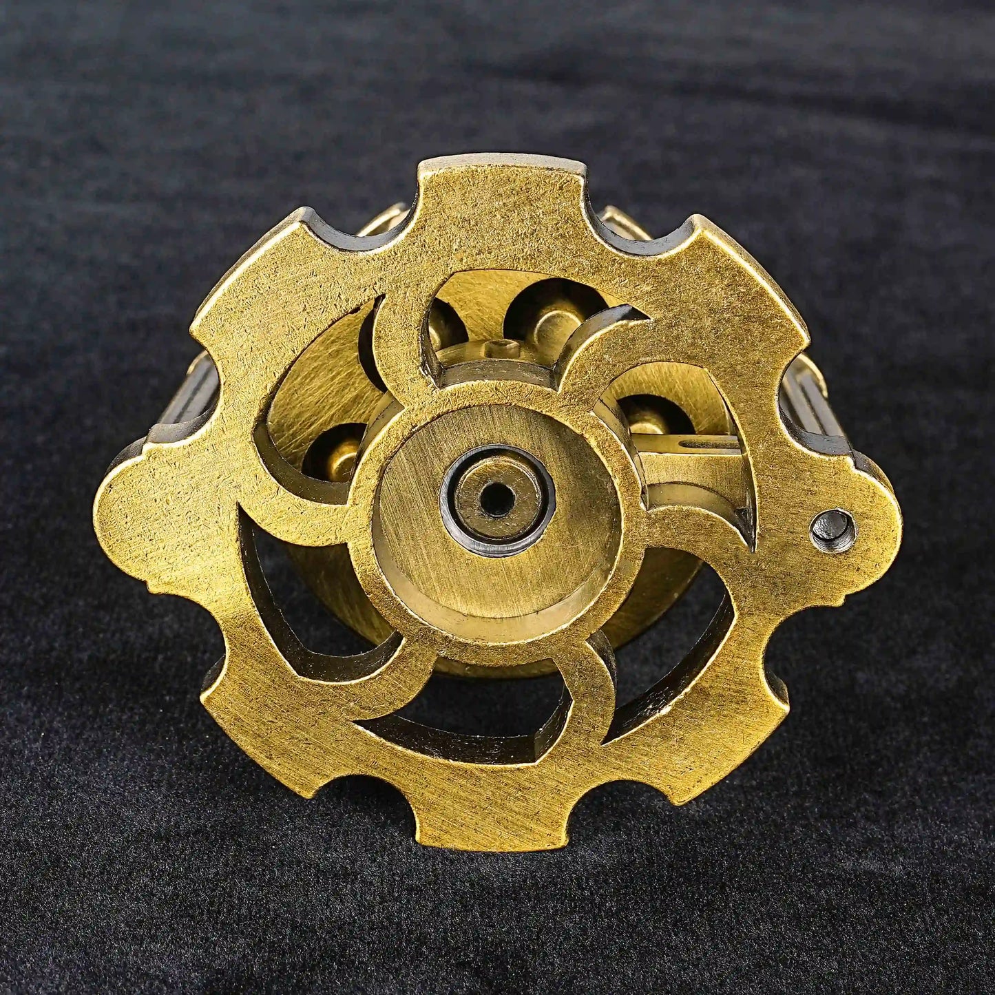 Unique Dice: Antique Gold Revolver Cylinder Container Contains 7 Cool Solid Metal Dnd Bullet Dice | Bear Dice