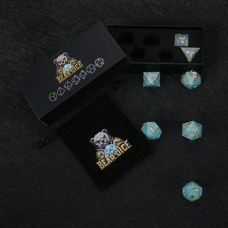 Kickstarter Dice — Devon Rex Polyhedral DND Resin Dice Set