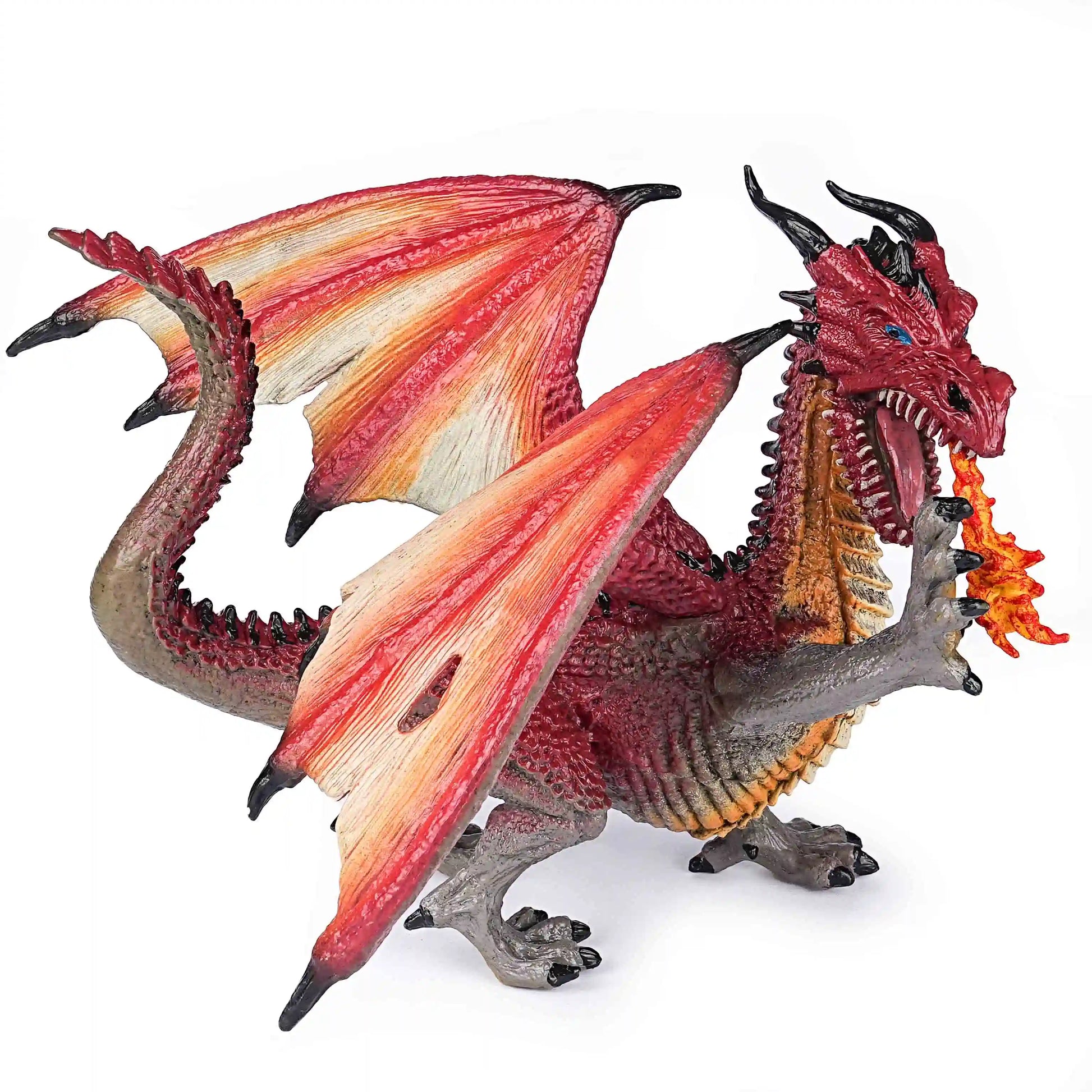 DND Realistic fire-breathing dragon model, flying fire-breathing dragon statue - great dinosaur gift choice | Bear Dice