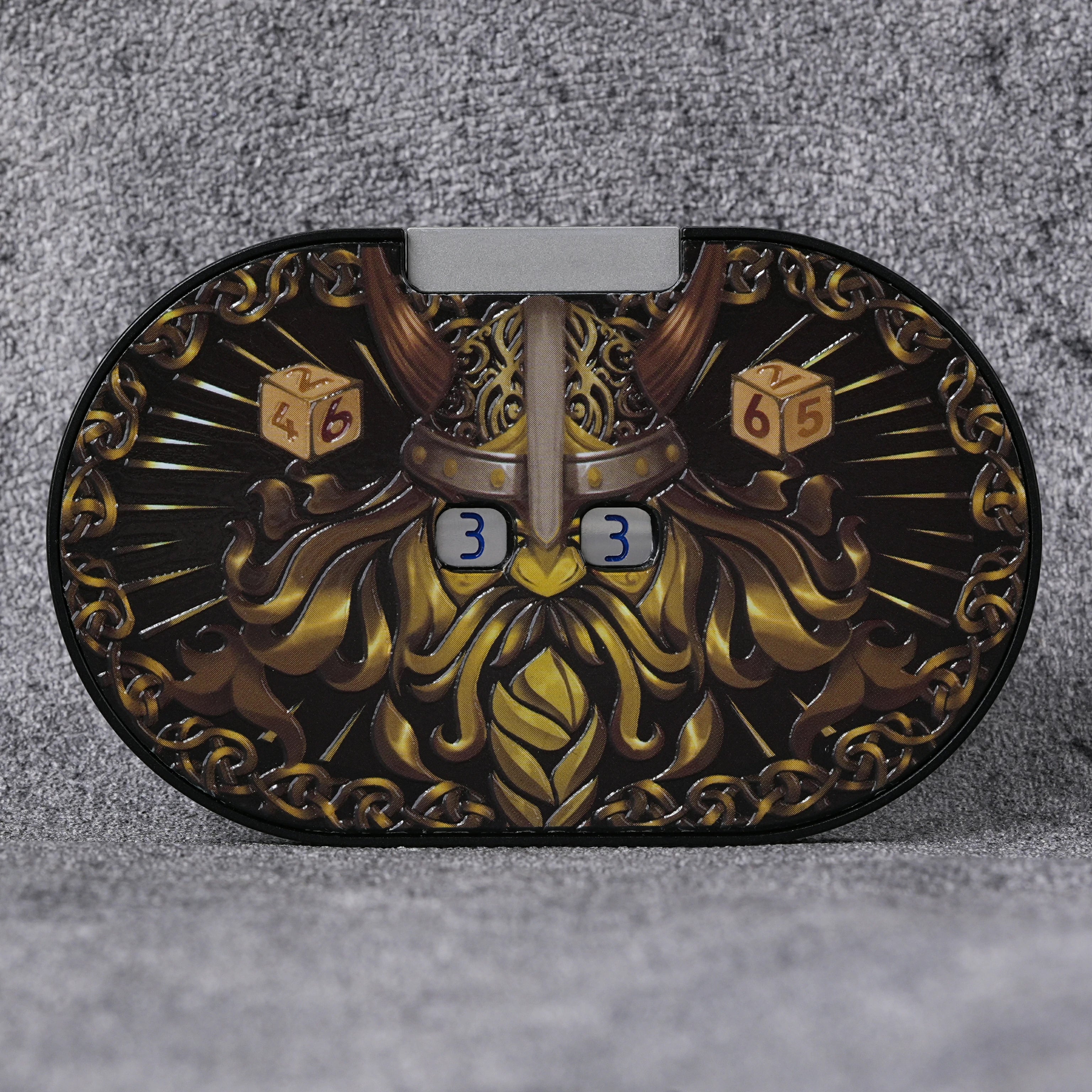 Dwarf Horned-Helmet Warrior Metal Spinner Dice | Premium RPG Dice for D&D