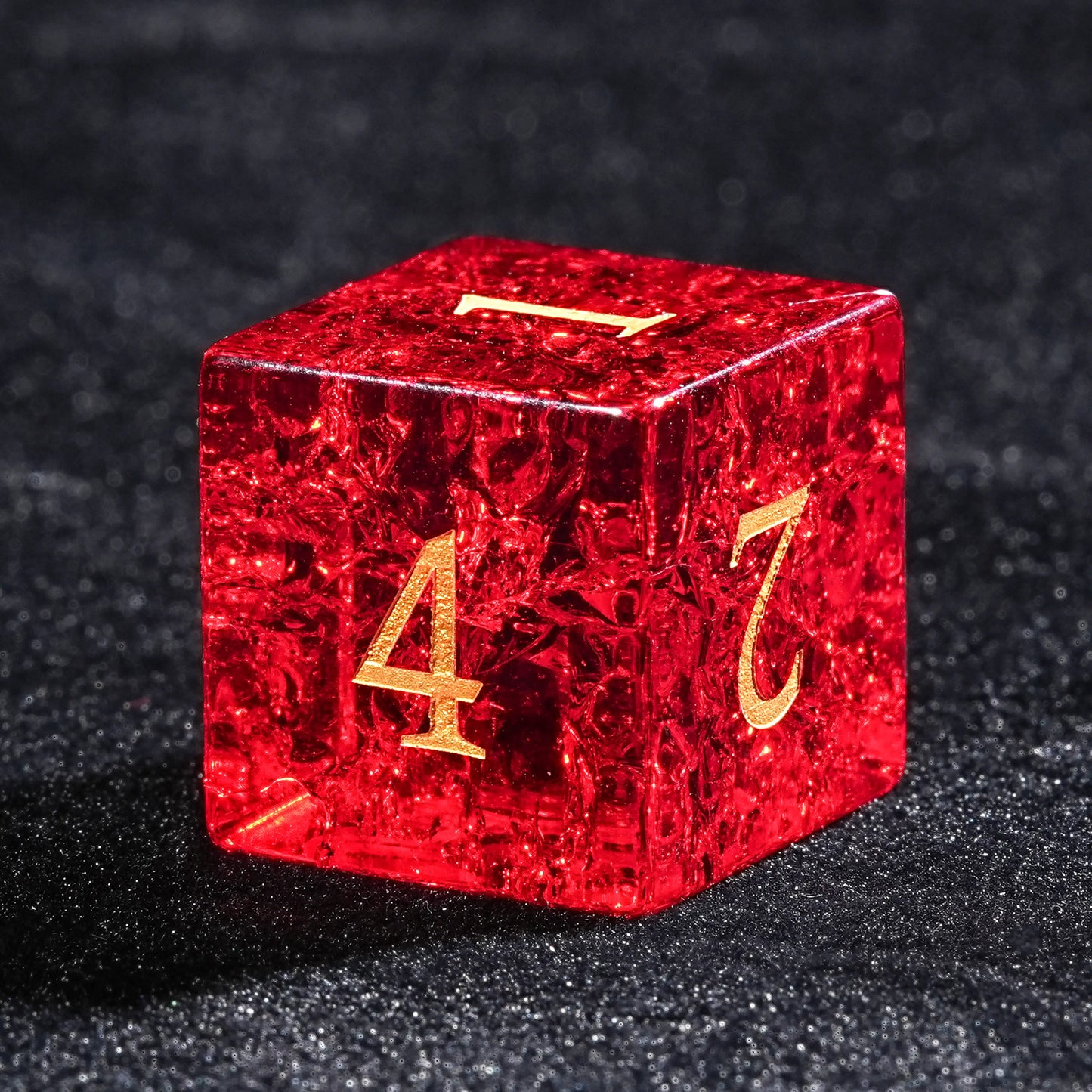 Bunny Pattern Glass Gemstone D&D D6 Dice Easter Must Have Red Dice | Bear Dice