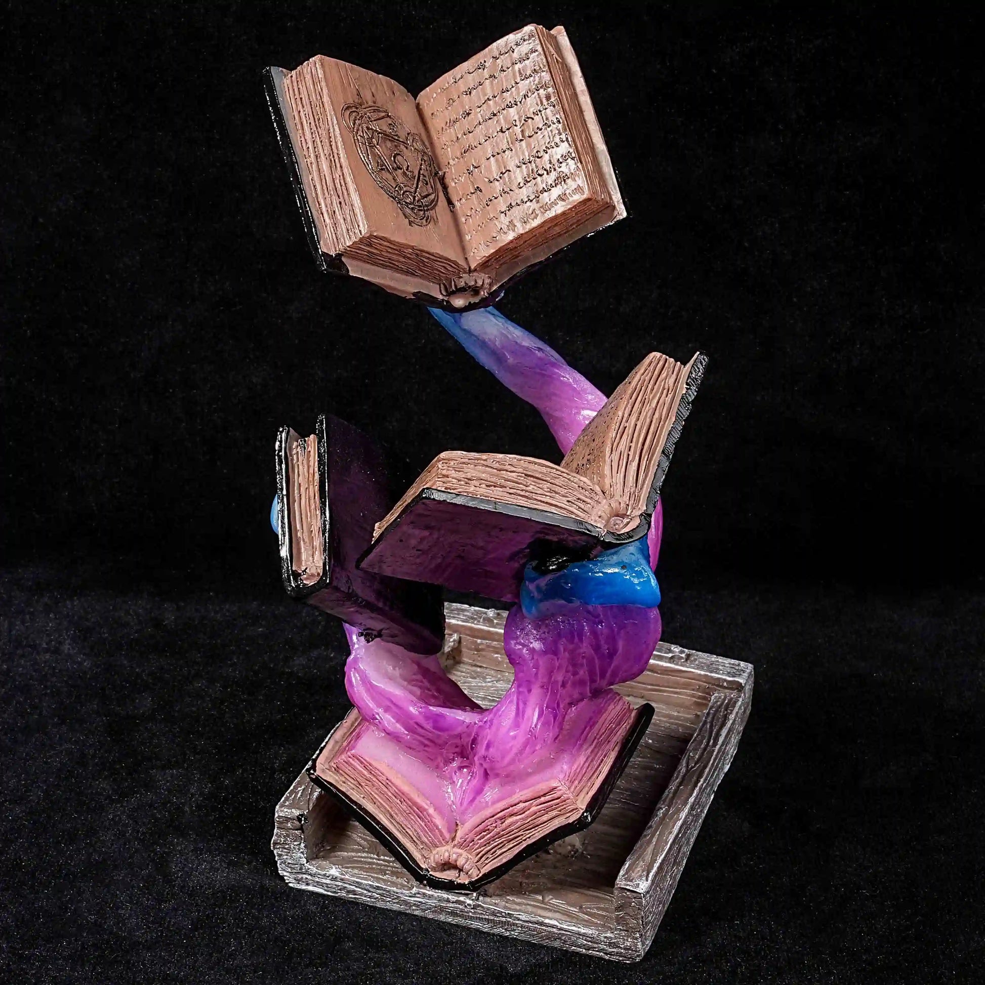 Blue-Purple Magic Books Dice Tower - Resin Design | Bear Dice