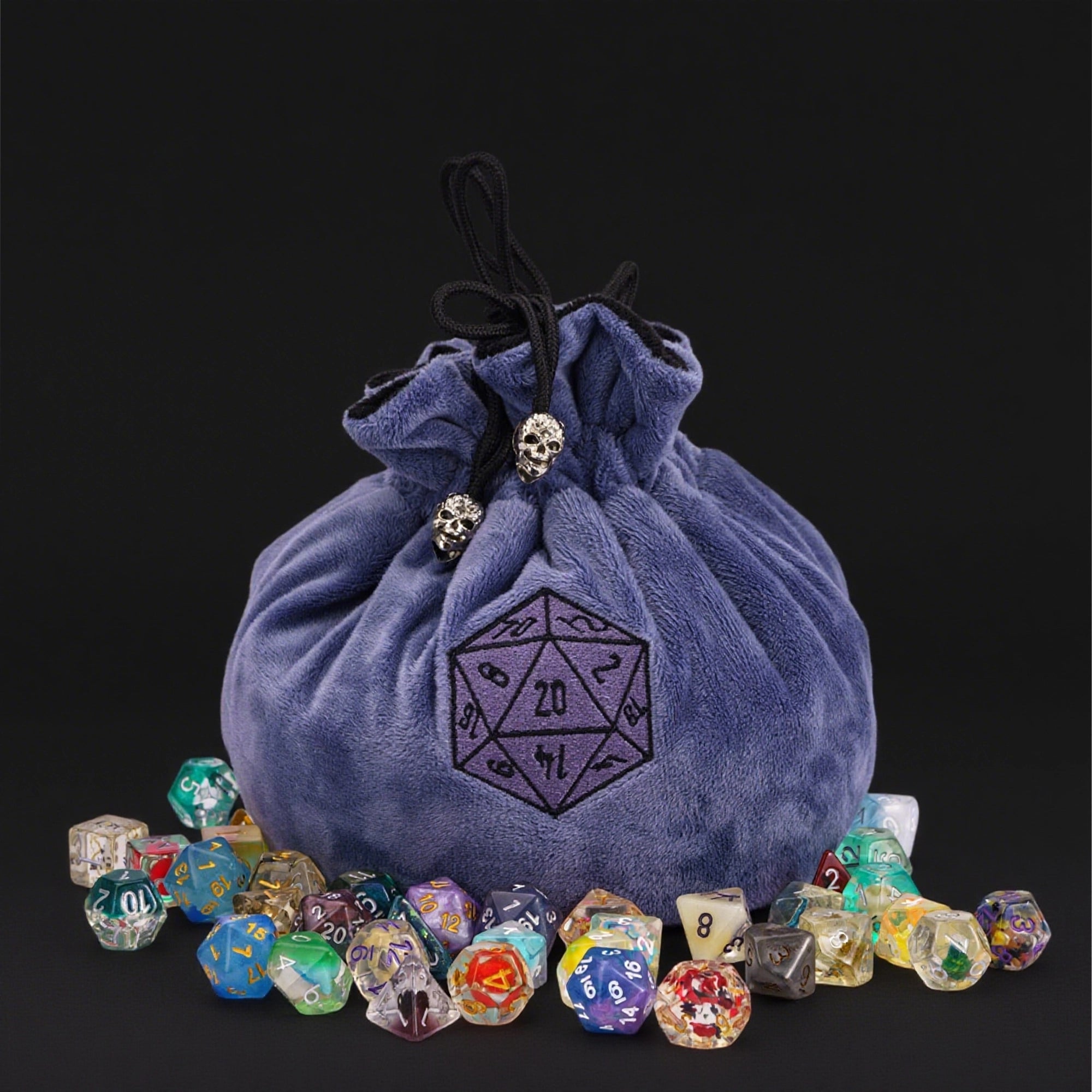 DND & COC Dice Storage Bag | Velvet Dice Bag with Drawstring