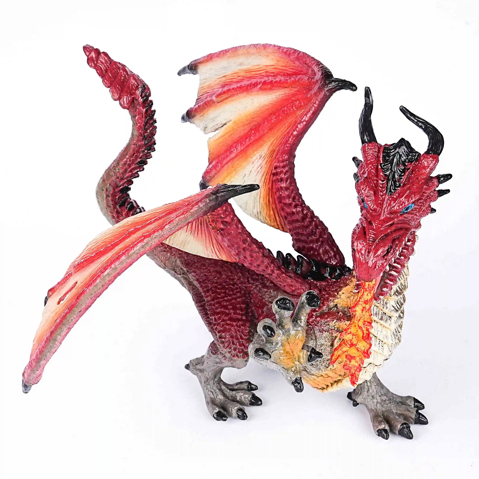 DND Realistic fire-breathing dragon model, flying fire-breathing dragon statue - great dinosaur gift choice | Bear Dice