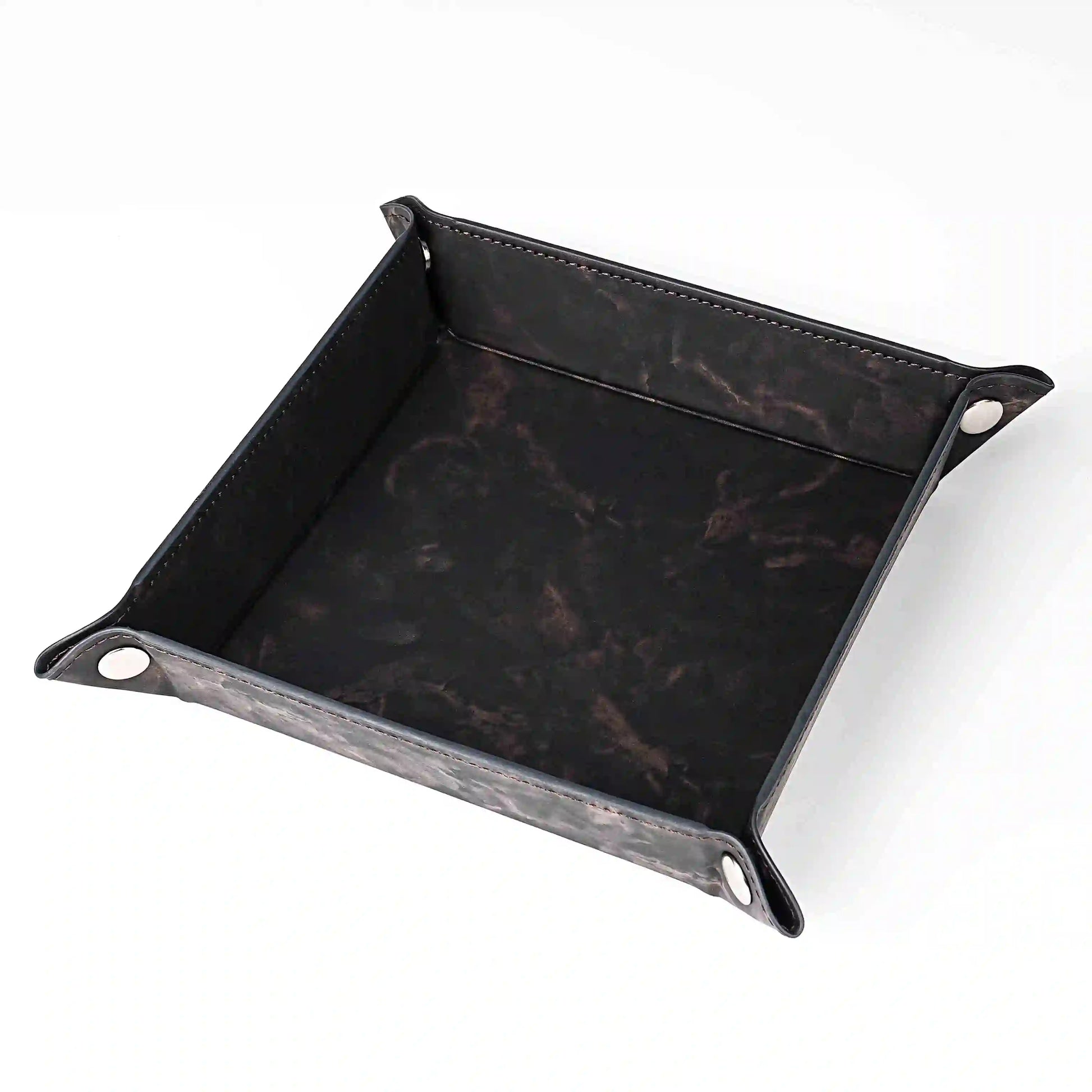 Graphite Color Collapsible Leather dnd Dice Tray | Bear Dice