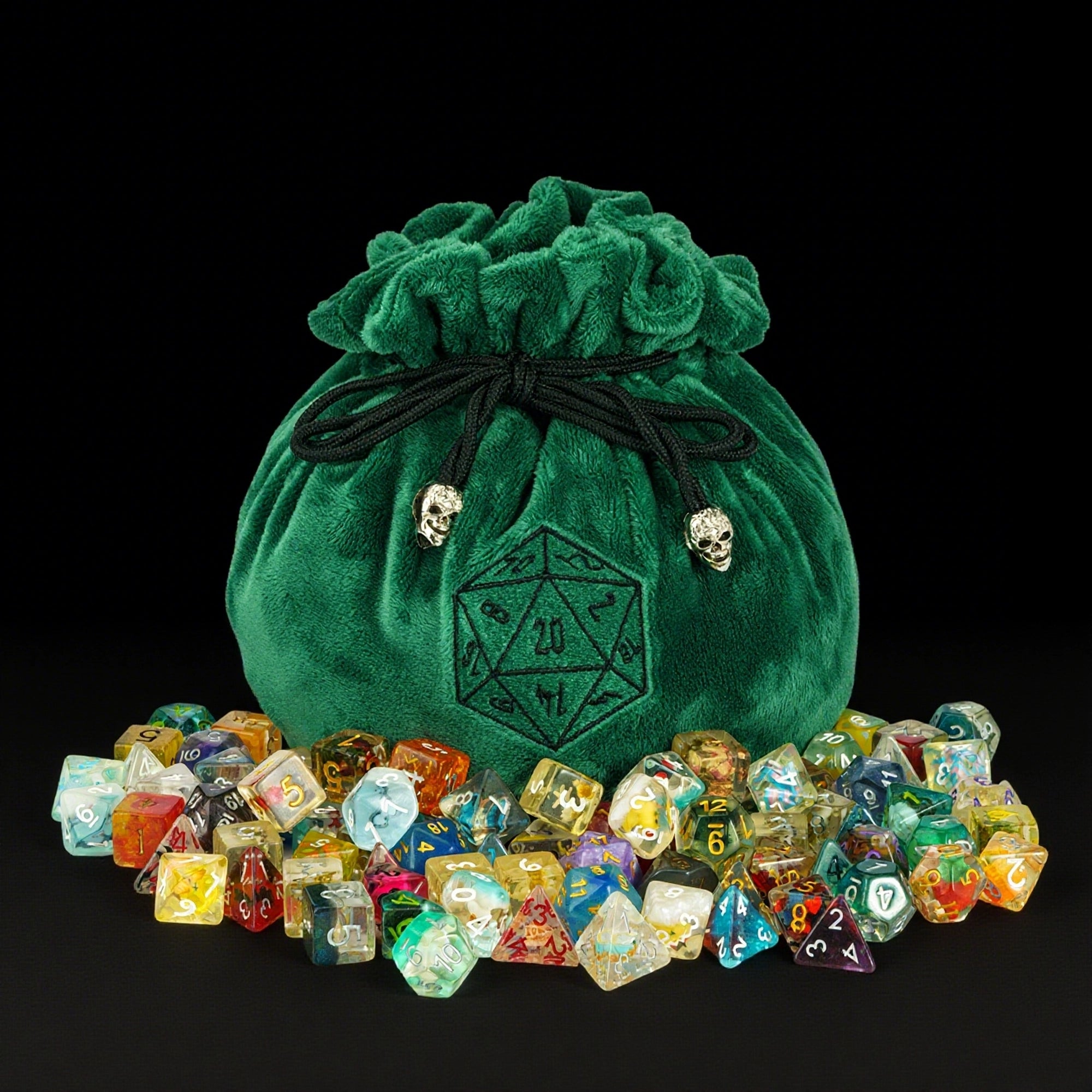 DND & COC Dice Storage Bag | Velvet Dice Bag with Drawstring