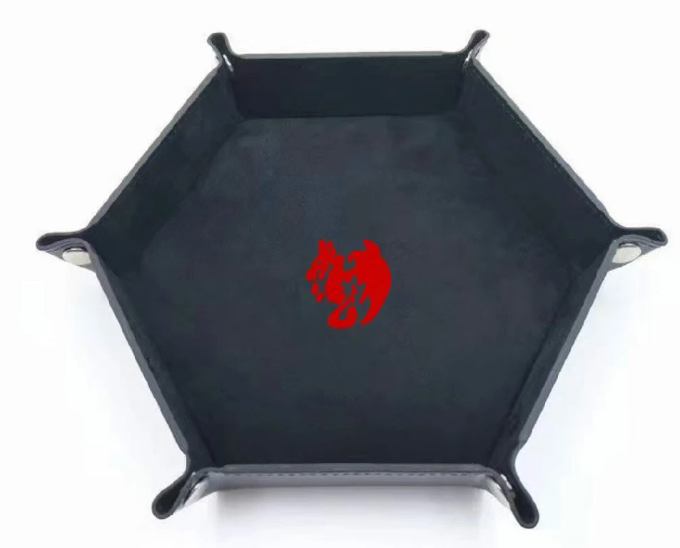 D&D Dragon Black Leather Dice Tray