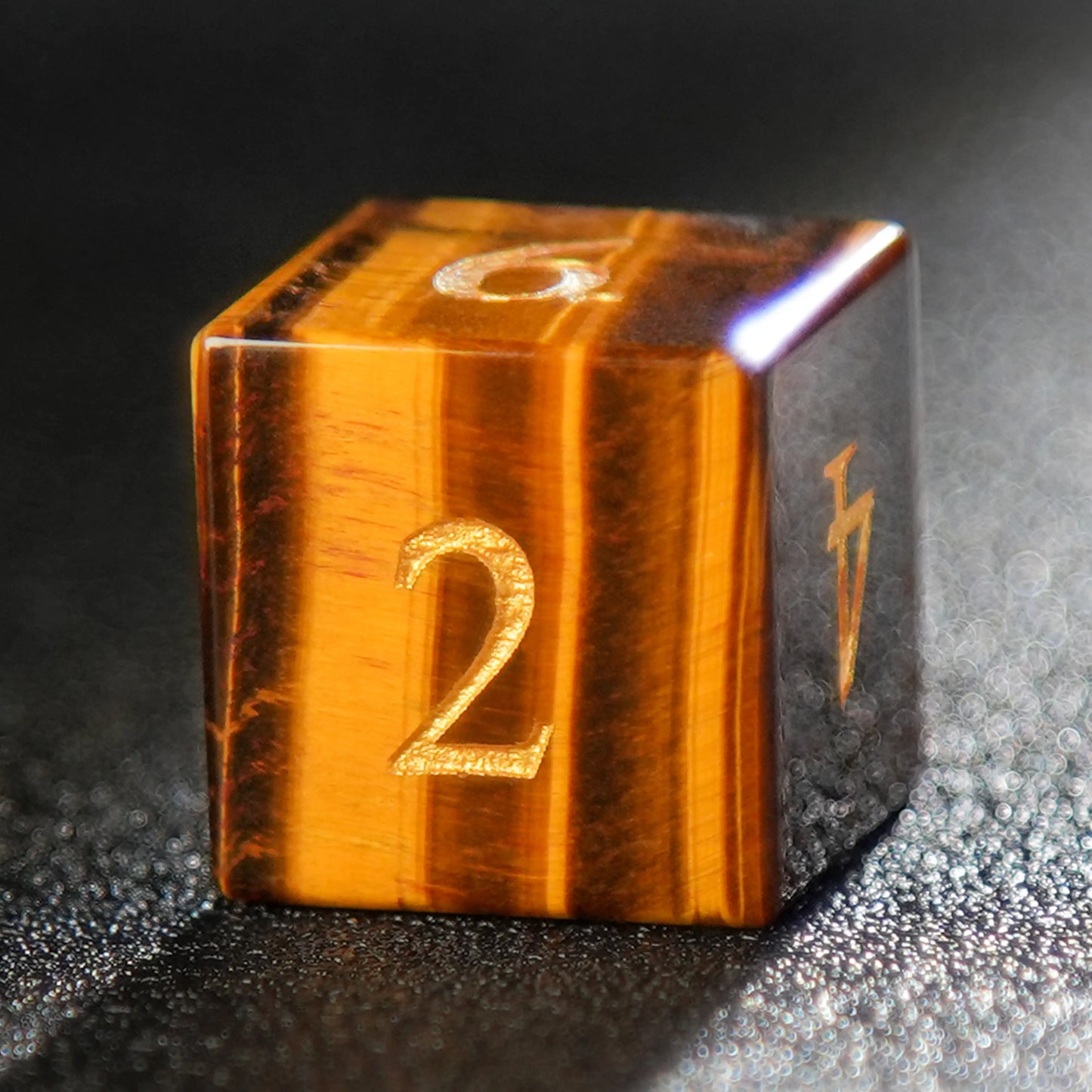 Wild Tribe - Tiger Eye Gemstone DND D6 Dice | Bear Dice