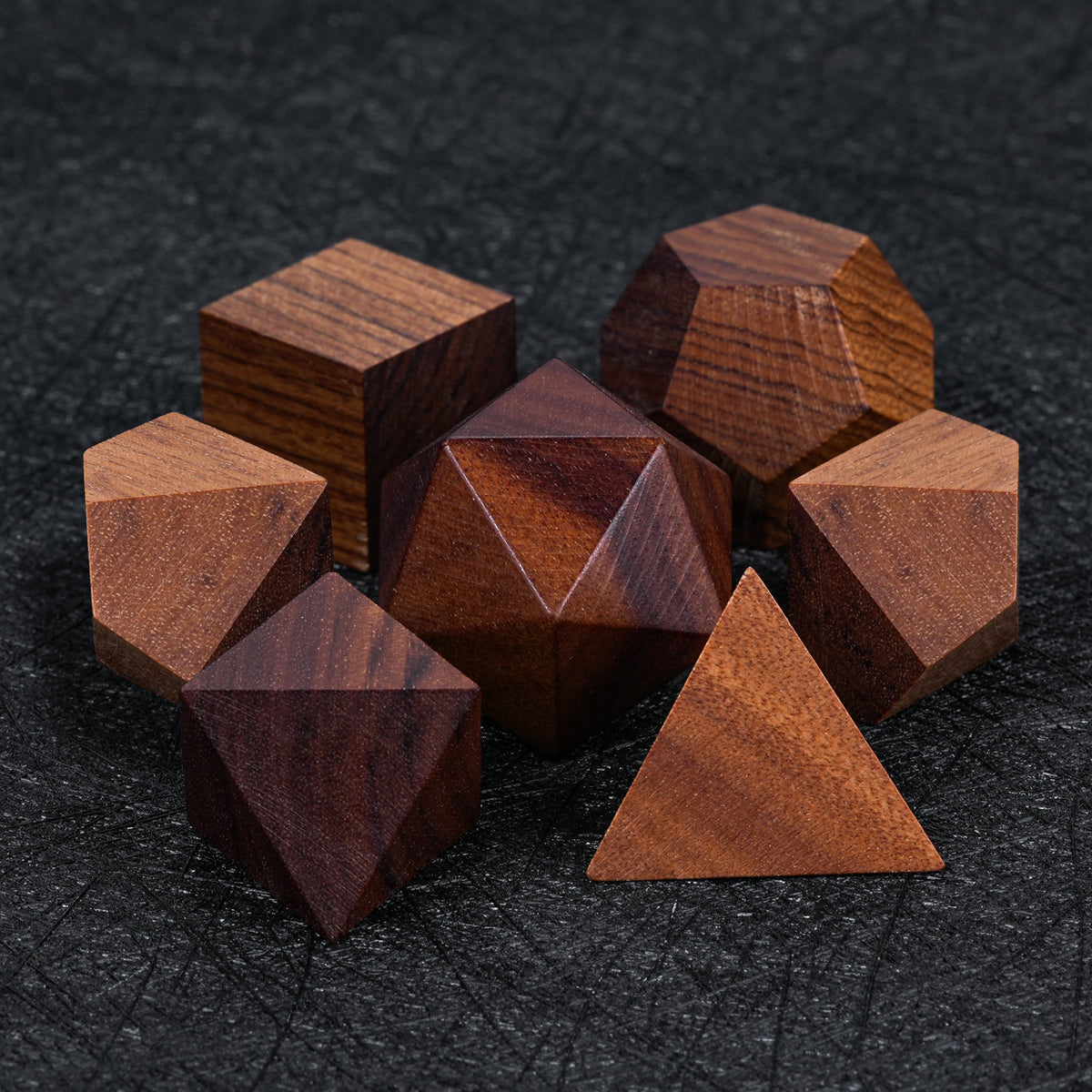 Customizable wooden dice sets-engrave patterns, text, symbols, and more