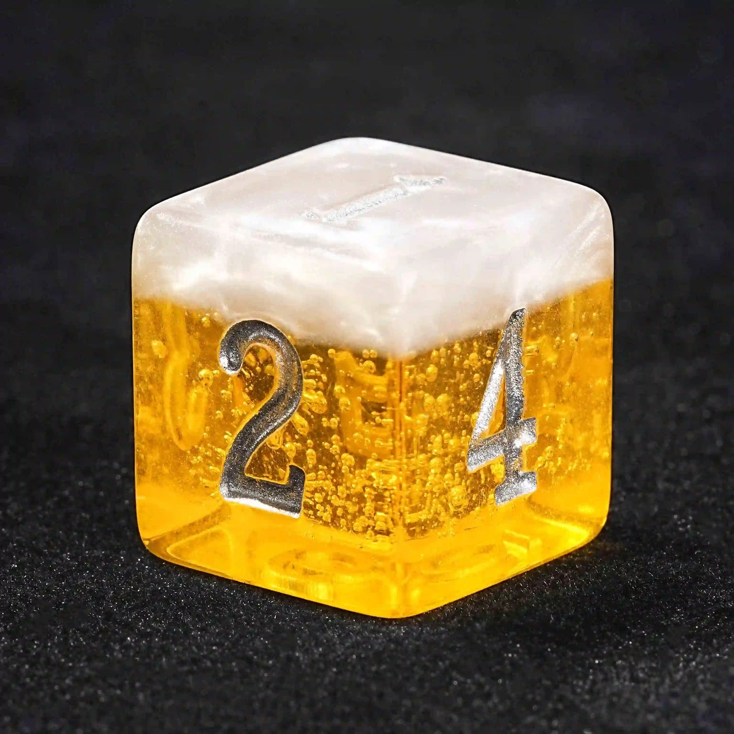 Budweiser Yellow Beer Resin 6 Sided Dice | Bear Dice