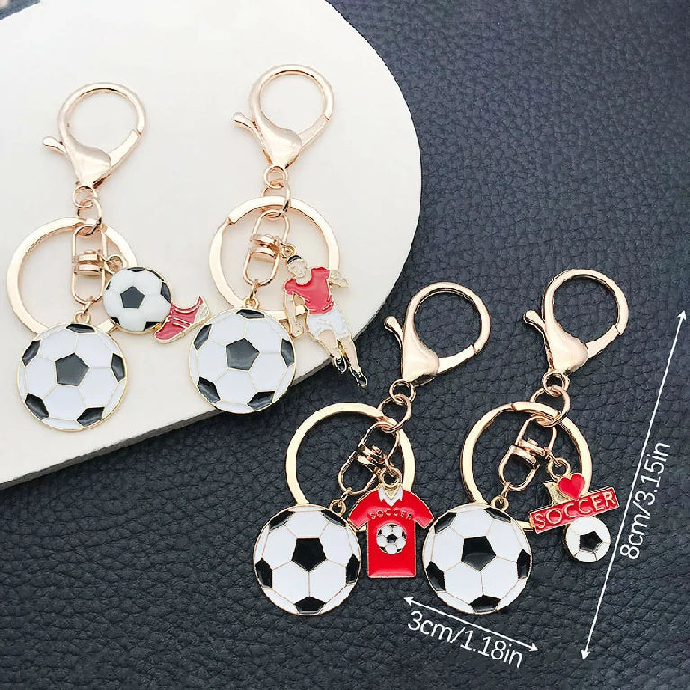 Miniature Soccer Ball Keychain Sports Enthusiast's Backpack Charm