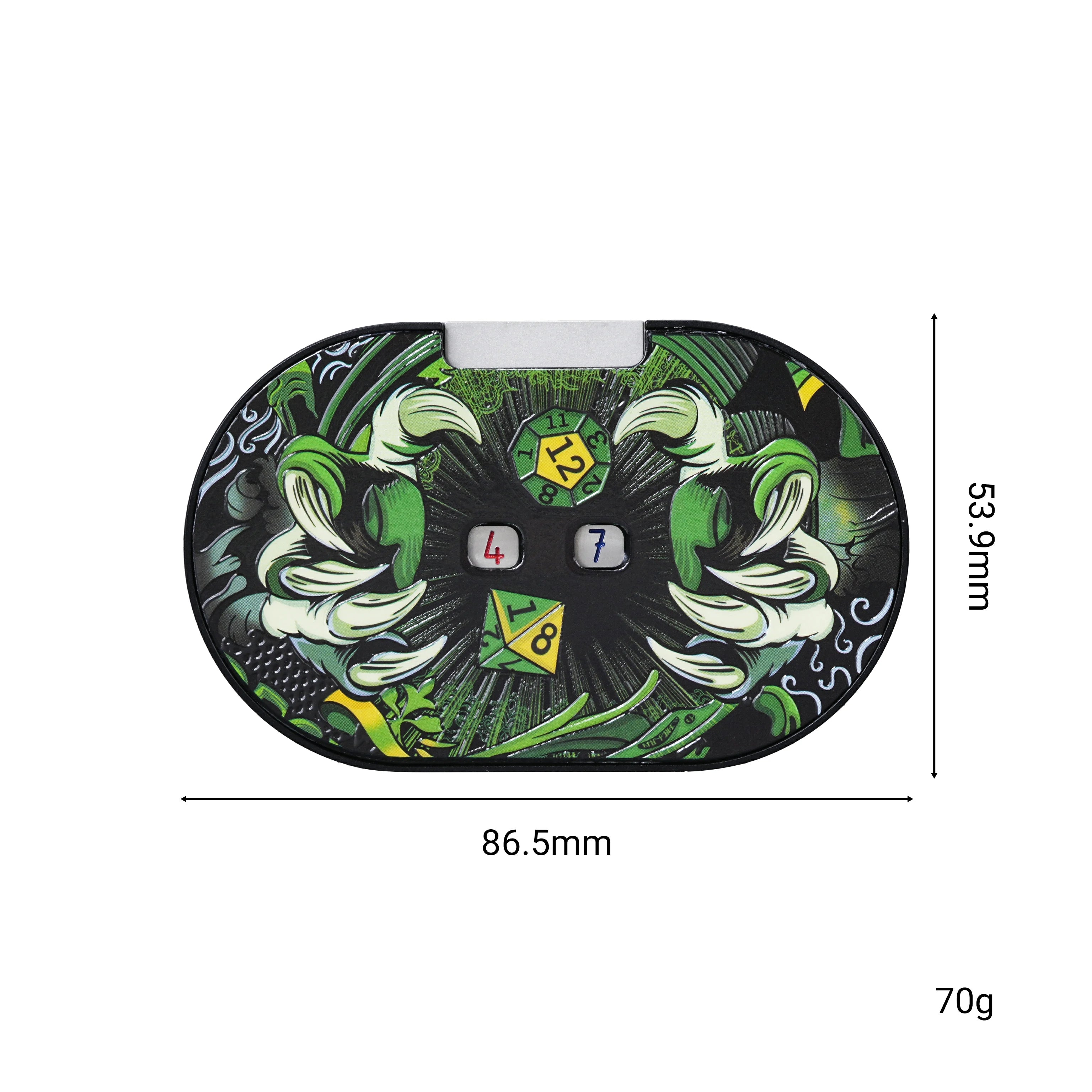 Wild Druid Green Claw Metal Spinner Dice