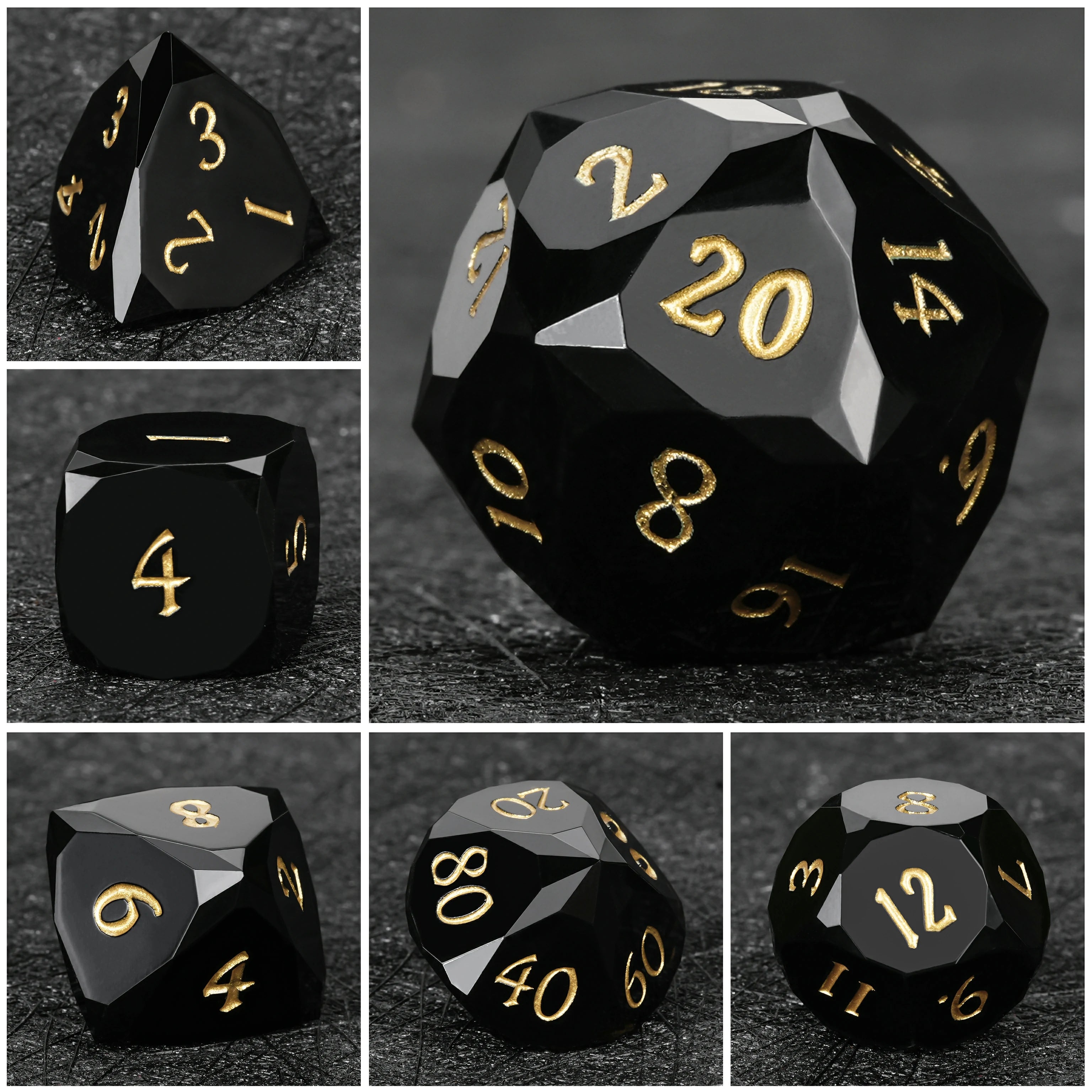 Red Multi-Faceted Resin Dice Set | D10 Dice for RPG Games