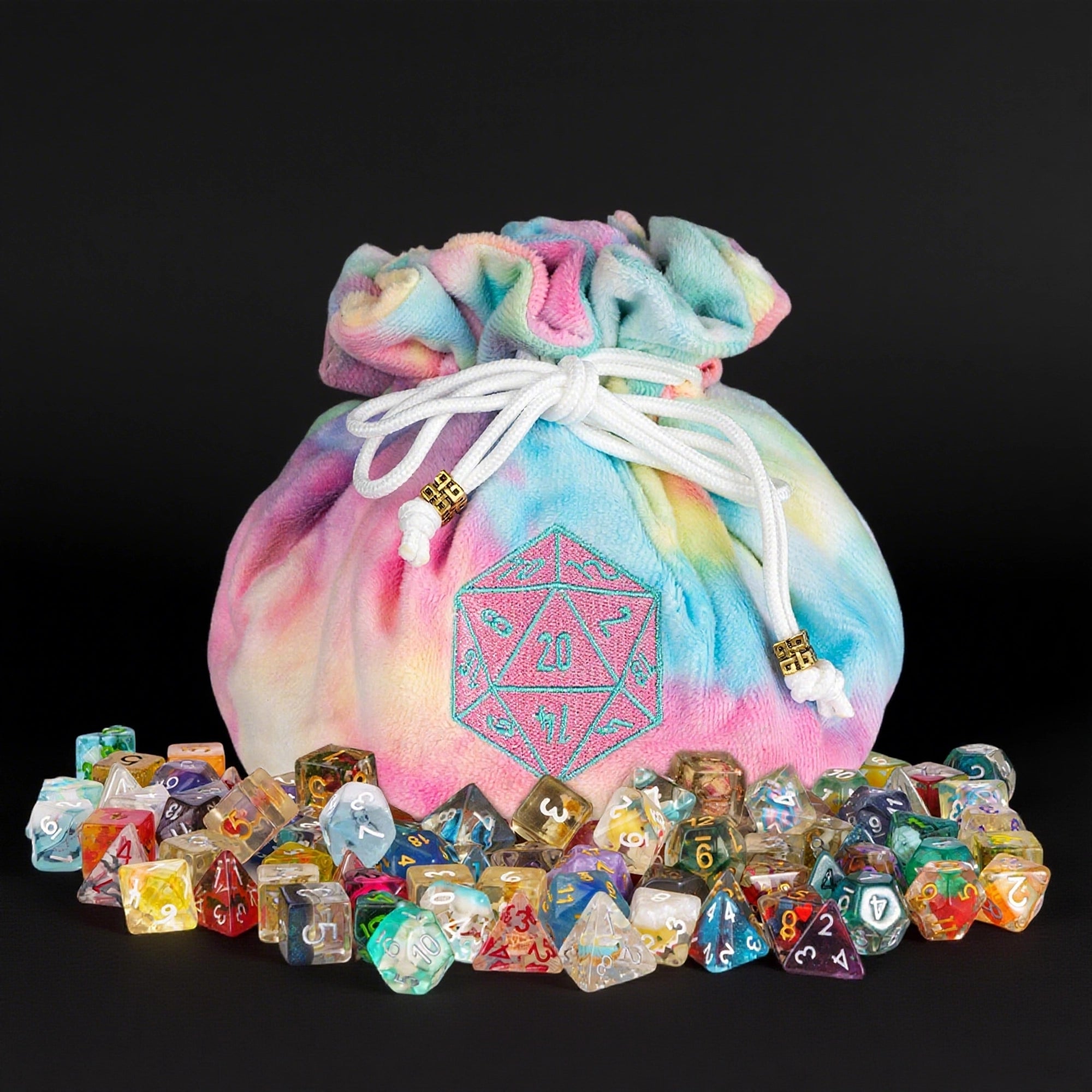 DND & COC Dice Storage Bag | Velvet Dice Bag with Drawstring