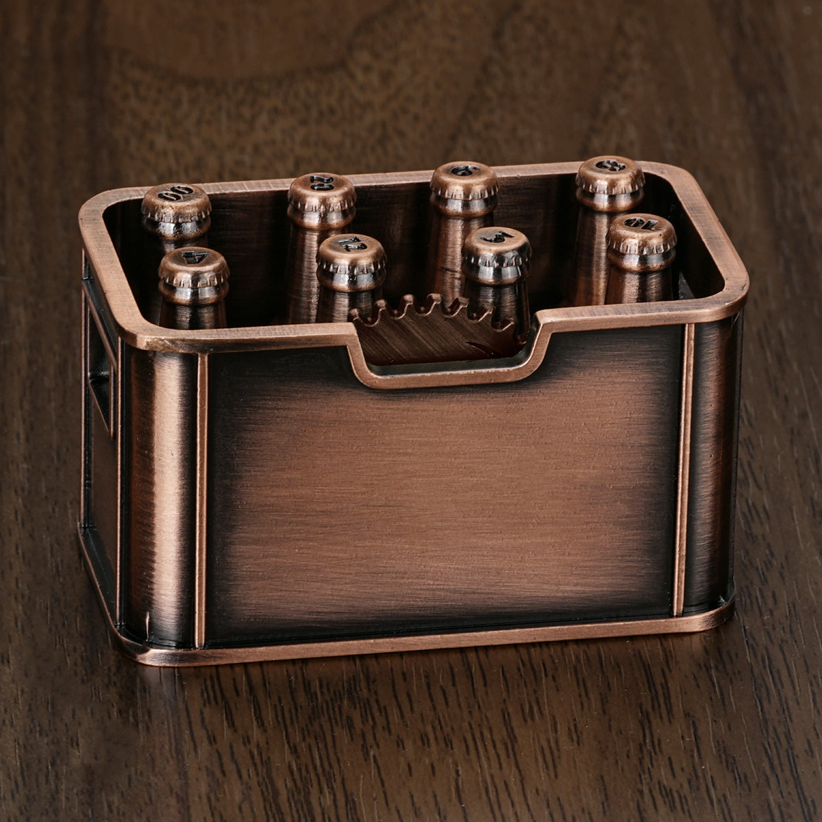 Kickstarter Dice - Unique Electroplated Metal Beer Bottle Dice Set