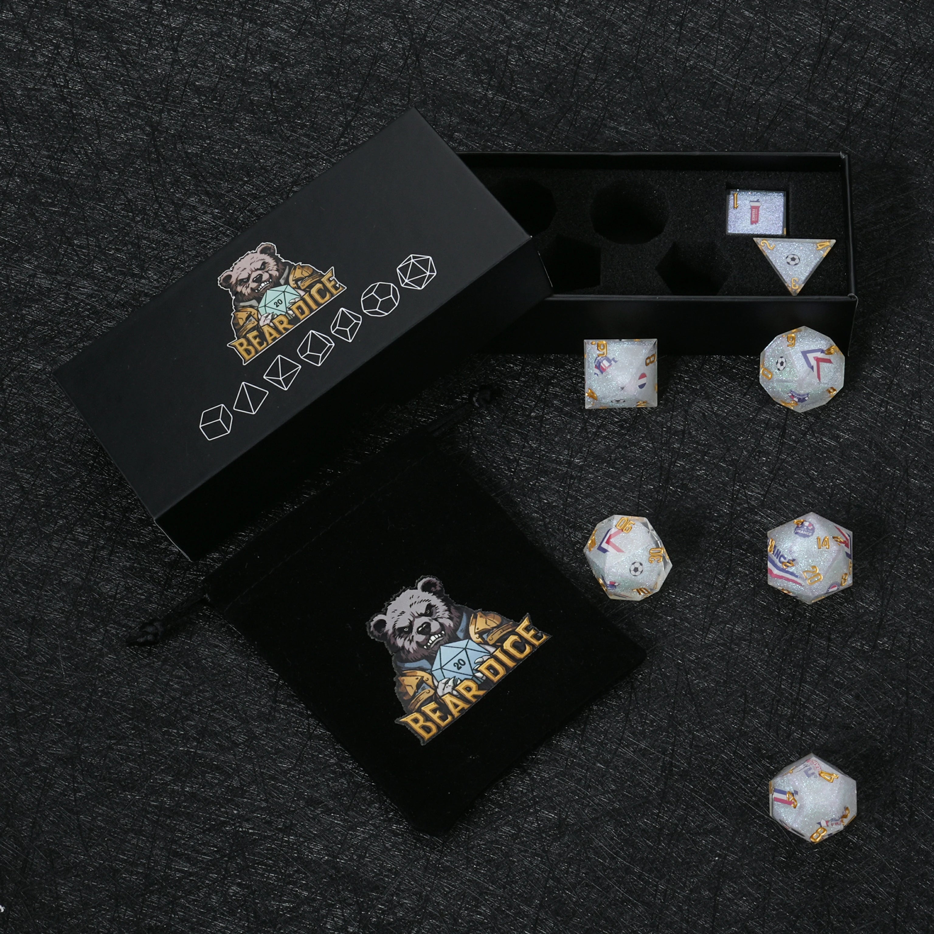 Netherlands Football DND Dice Set | World Cup Kickstarter Resin Dice