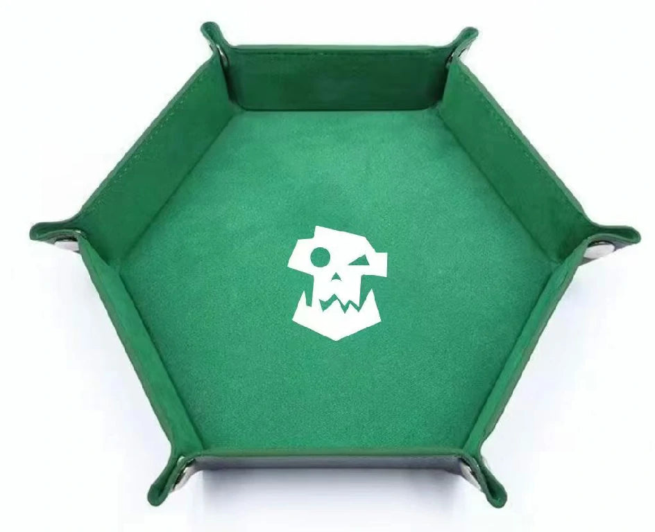 Warhammer 40K Ork Green Leather Dice Tray